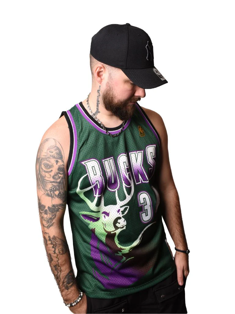 DEBARDEUR MITCHELL & NESS MILWAUKEE BUCKS "ALLEN" VERT – Image 2