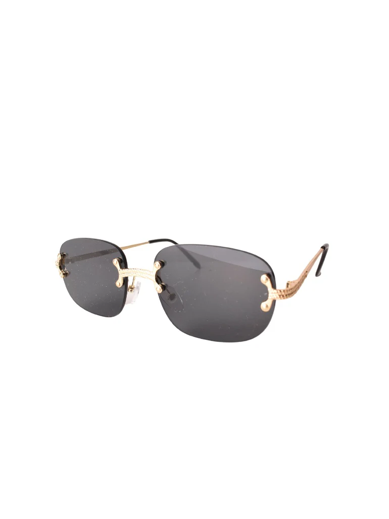 LUNETTES CENTRAL VISION NOIR/DORÉ OVALE