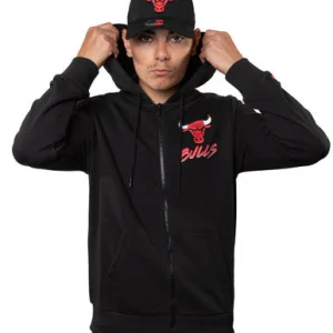Sweat Capuche Oversize Large Half Logo Chicago Bulls New Era