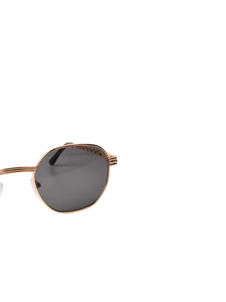 LUNETTES RONDE DORÉ/NOIR – Image 3