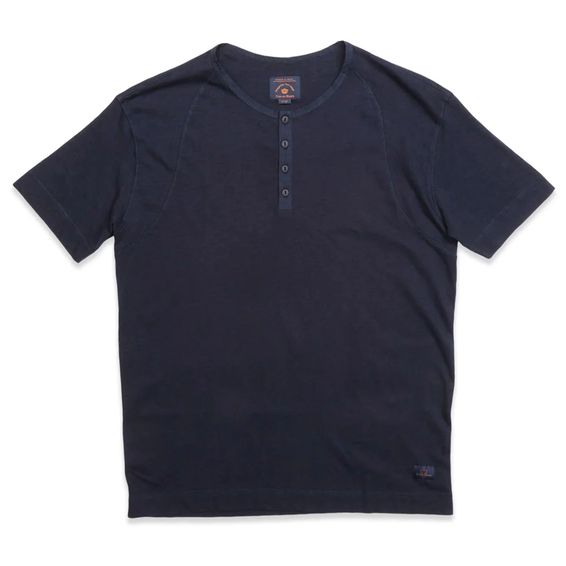 Blue de Gênes T-Shirt Grandad Blue – Image 2
