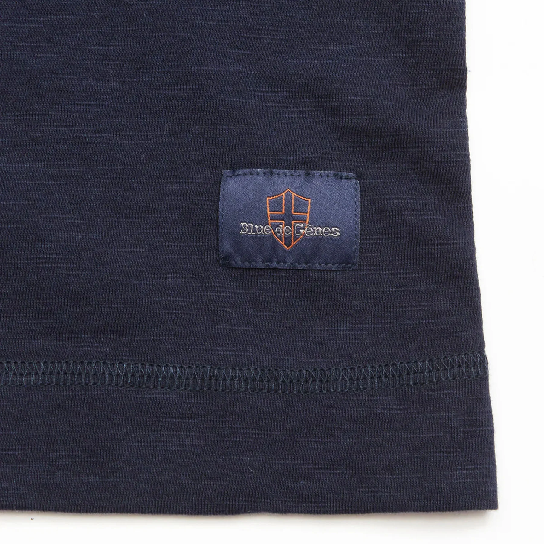 Blue de Gênes T-Shirt Grandad Blue – Image 6