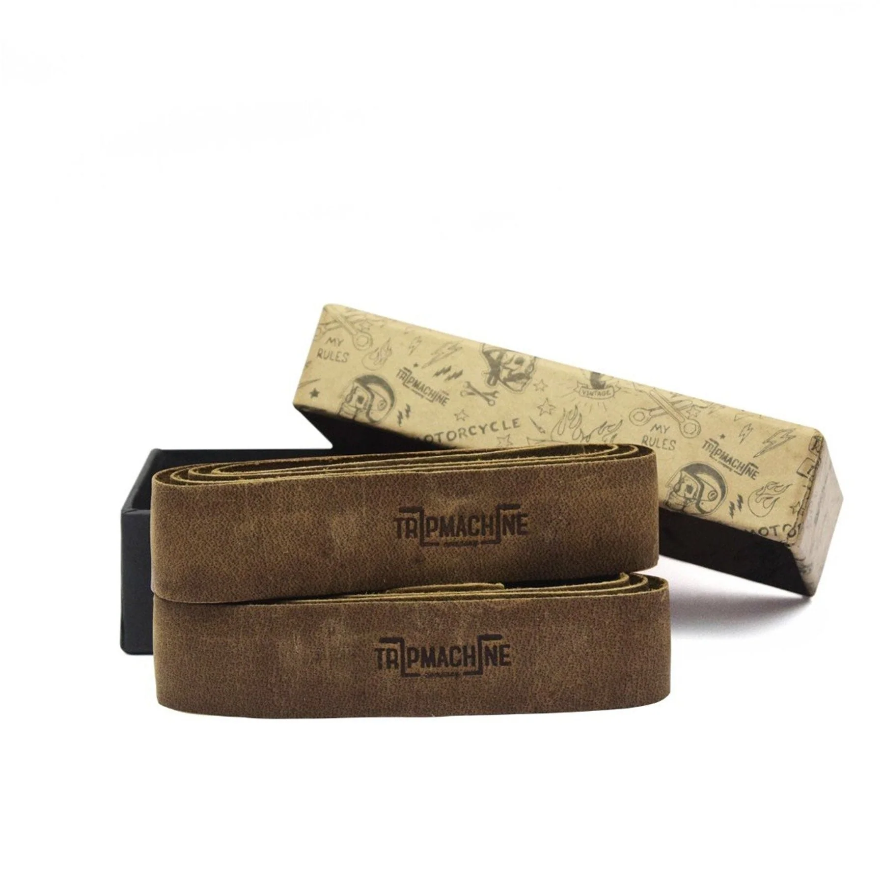 Trip Machine Lederband Grip Wrap Tobacco – Image 2
