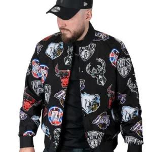 Blouson NBA All Over Print Noir New Era